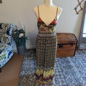 Christina Love Papaya Geometric Sundress | Size S
